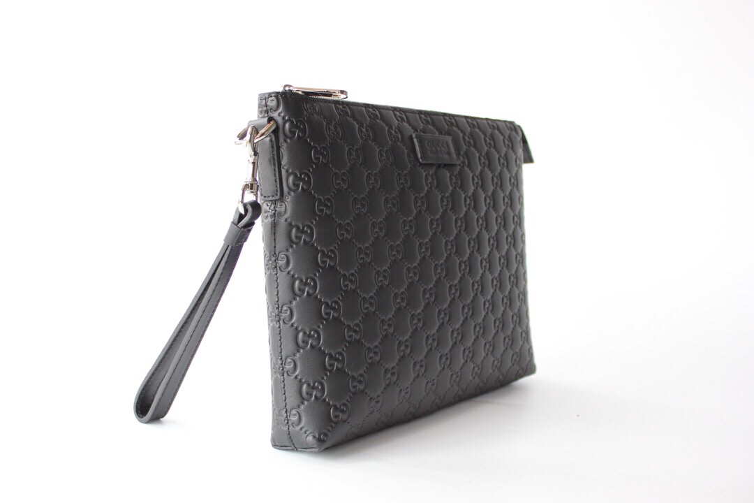 Gvc*1 Animalier Pouch Full Black For Men, Men’s Pouch 12in/30.5cm GG