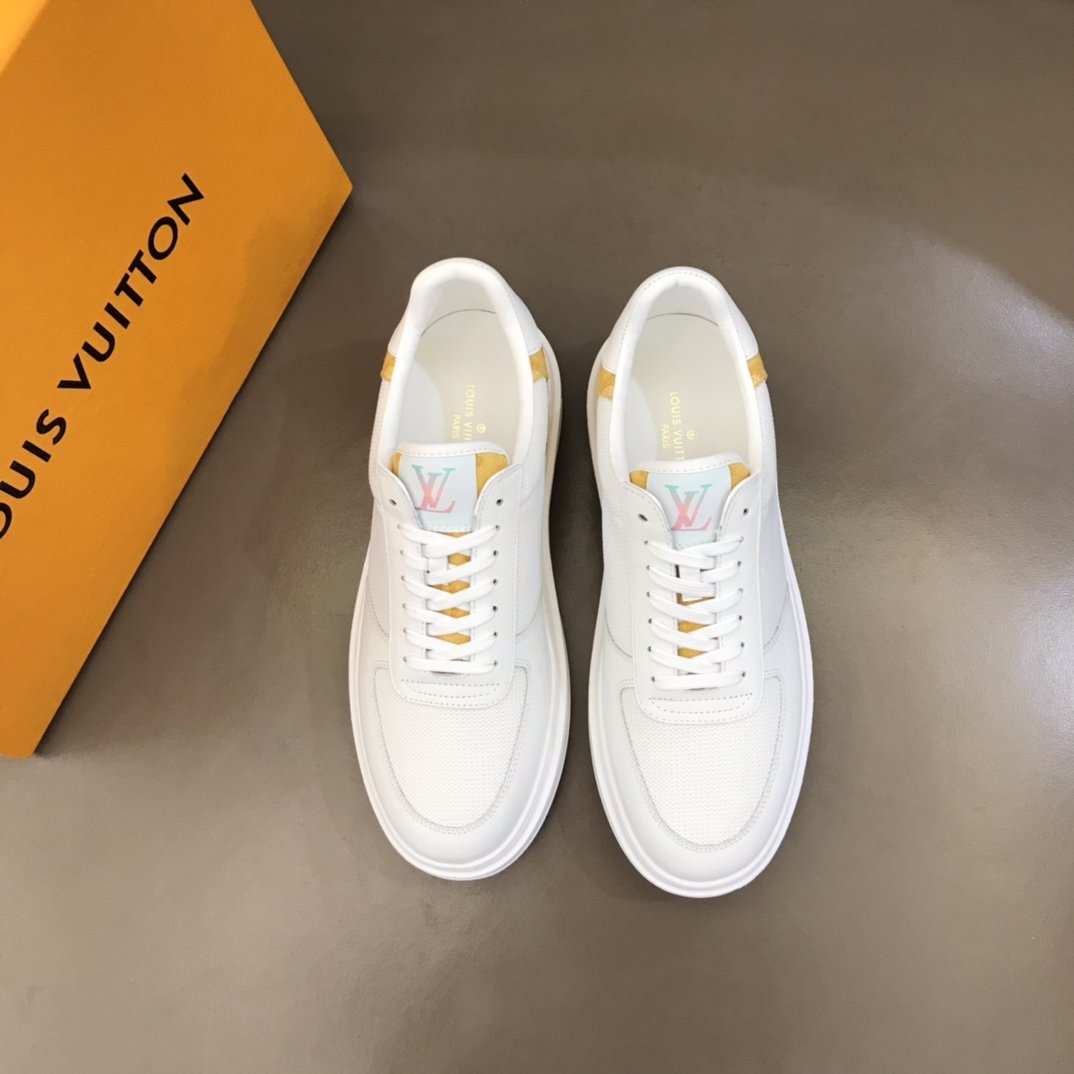 L0vis Vvtt0n Rivoli Sneaker Monogram Metallic Canvas White/Yellow For Men LV