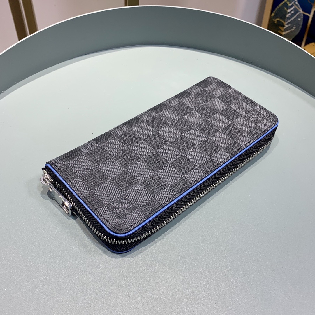 L0vis Vvtt0n Zippy Wallet Vertical Wallet Damier Graphite Canvas For Men, Men’s Wallet 7.9in/20cm LV