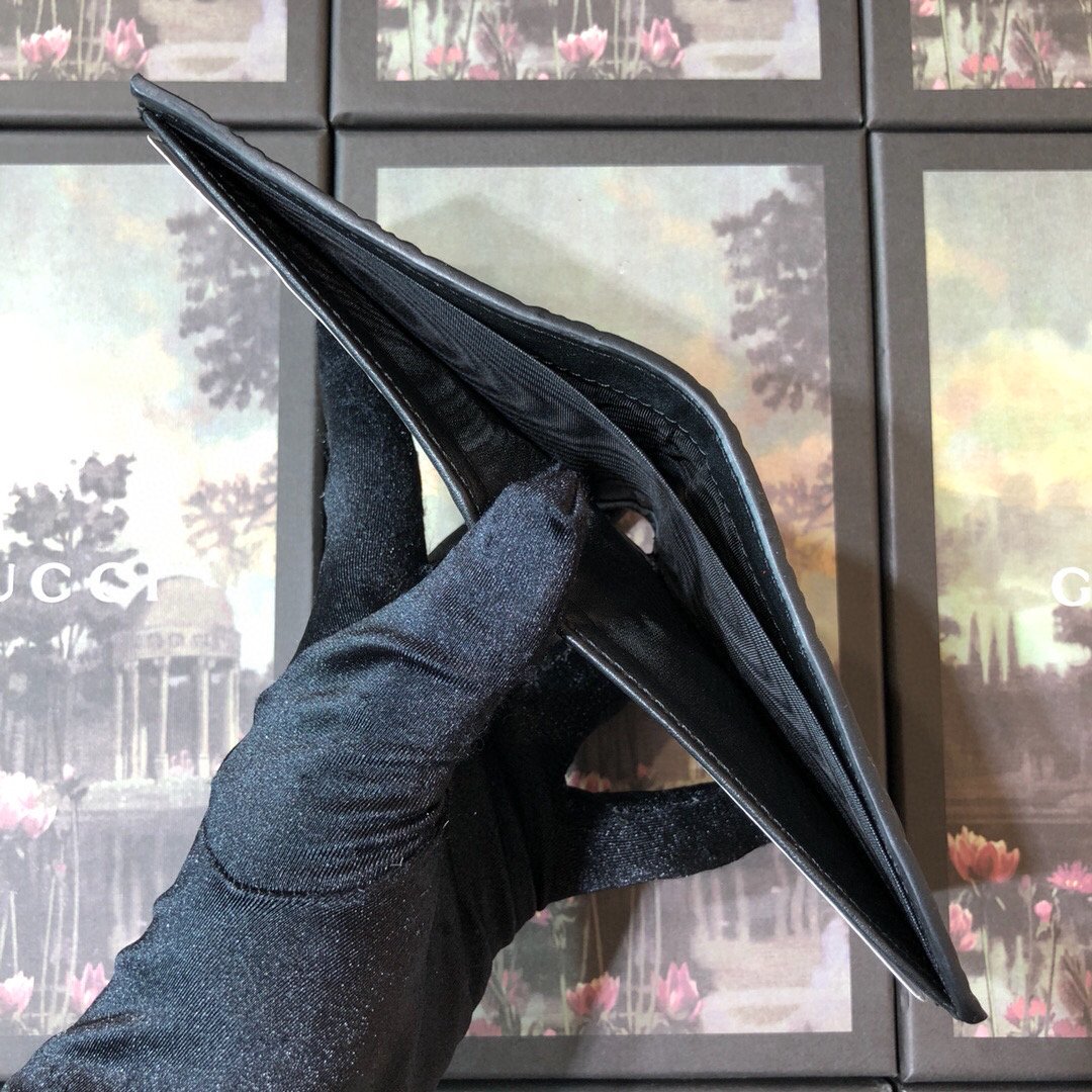 Gvc*1 Signature Web Wallet Black Green and red Web For Men 4.5in/11cm GG 408827 CWCLN 1060