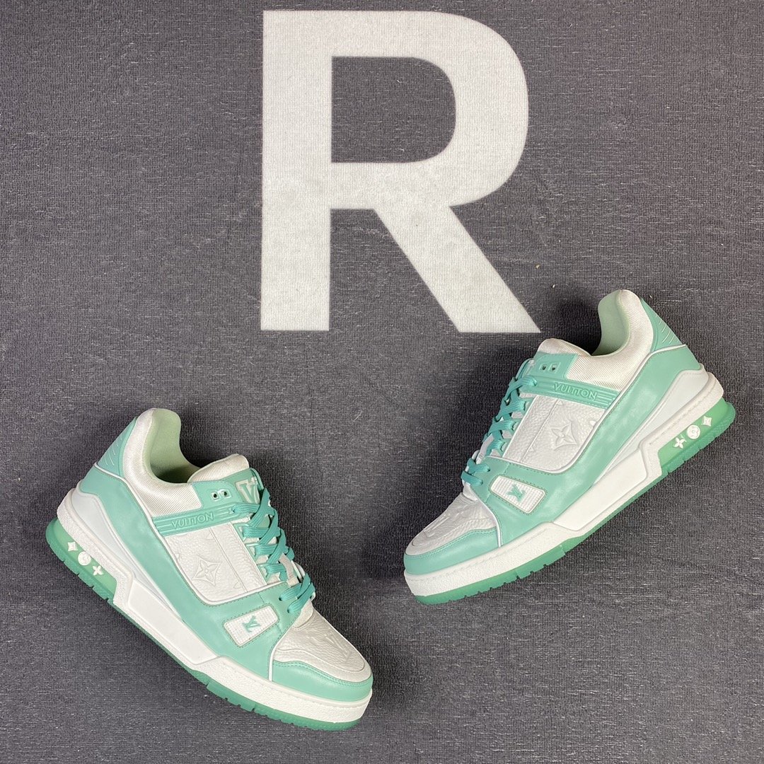 L0vis Vvtt0n Trainer Sneaker Rubber Monogram Mint Virgil Abloh For Men LV