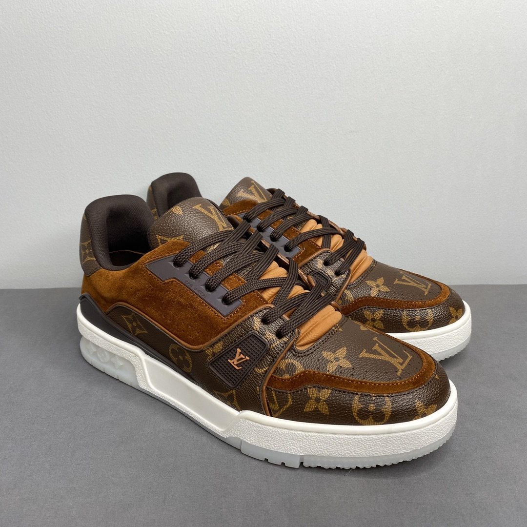 L0vis Vvtt0n Trainer Sneaker Monogram Canvas Brown Virgil Abloh For Men LV