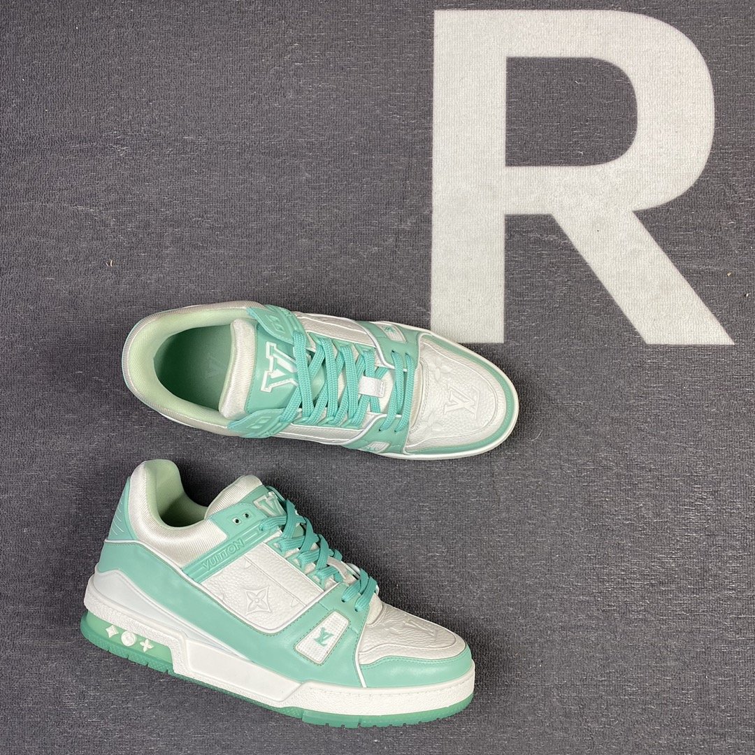 L0vis Vvtt0n Trainer Sneaker Rubber Monogram Mint Virgil Abloh For Men LV