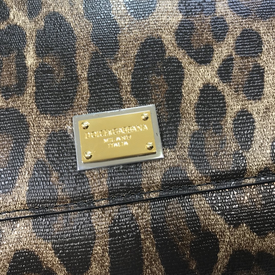 Dolce & Gabbana Leopard Print Medium Sicily Top Handle Bag Muticolour For Women 9.8in/25cm DG