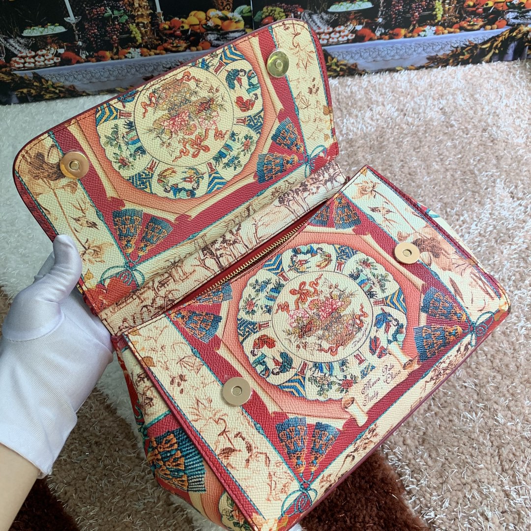 Dolce & Gabbana Medium Sicily Handbag Unique Print Motifs Muticolour For Women 10.2in/26cm DG