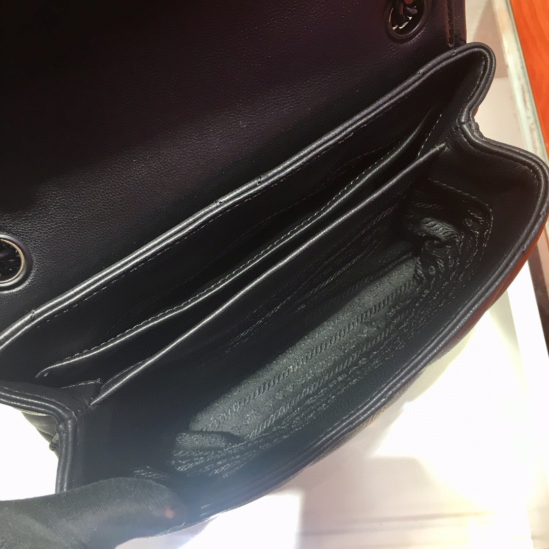 Pra*a Small Nappa Spectrum Bag Black For Women, Women’s Bags 8.6in/22cm 1BD233_WDF0_F0ES9_V_OOO