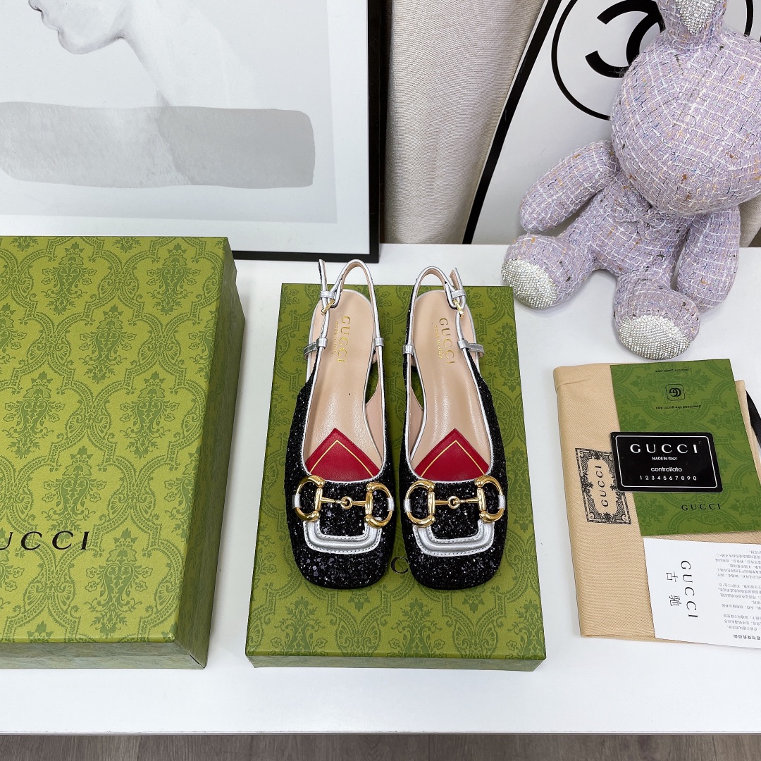 Gvc*1 Lovelight Slingback With Horsebit Black For Women GG