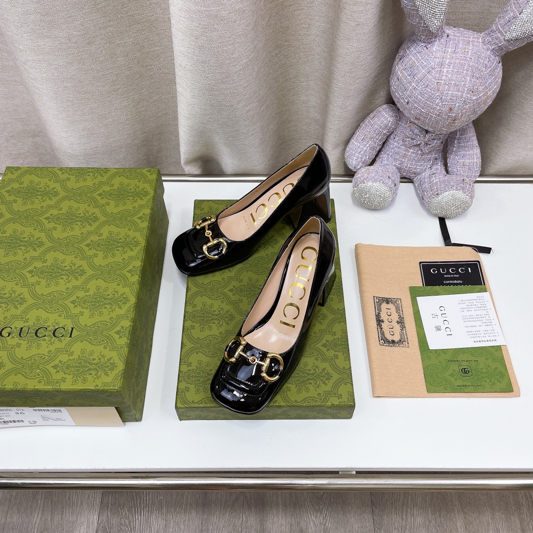 Gvc*1 Women’s Mid-Heel Ballet Flat With Horsebit Black For Women GG