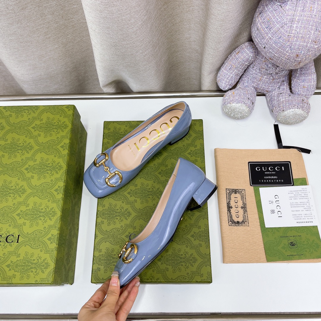 Gvc*1 Women’s Ballet Flat With Horsebit Jade Green For Women GG