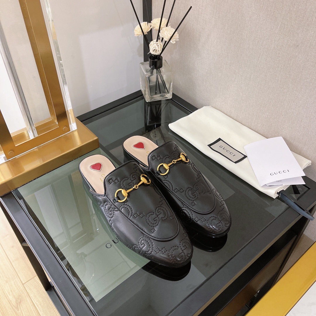 Gvc*1 Women’s GG Matelasse Princetown Slipper Black For Women GG