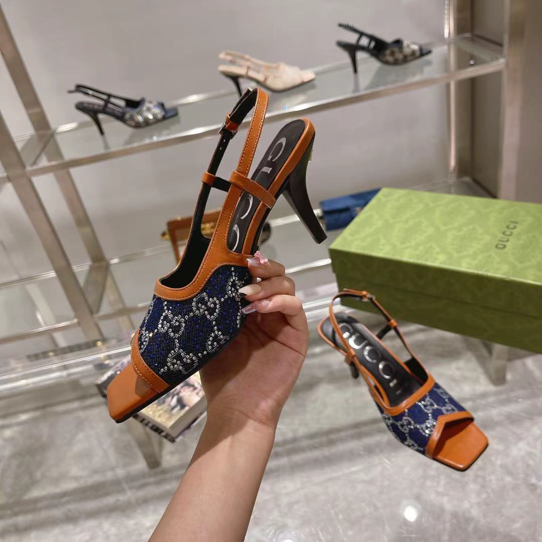 Gvc*1 Women’s GG Slingback Mid-Heel Pump Orange For Women GG