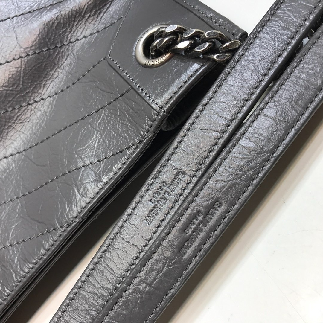 Sa1nt Lau*nt Niki Medium Shopping Bag Gray For Women 12.6in/32cm Y51 577999