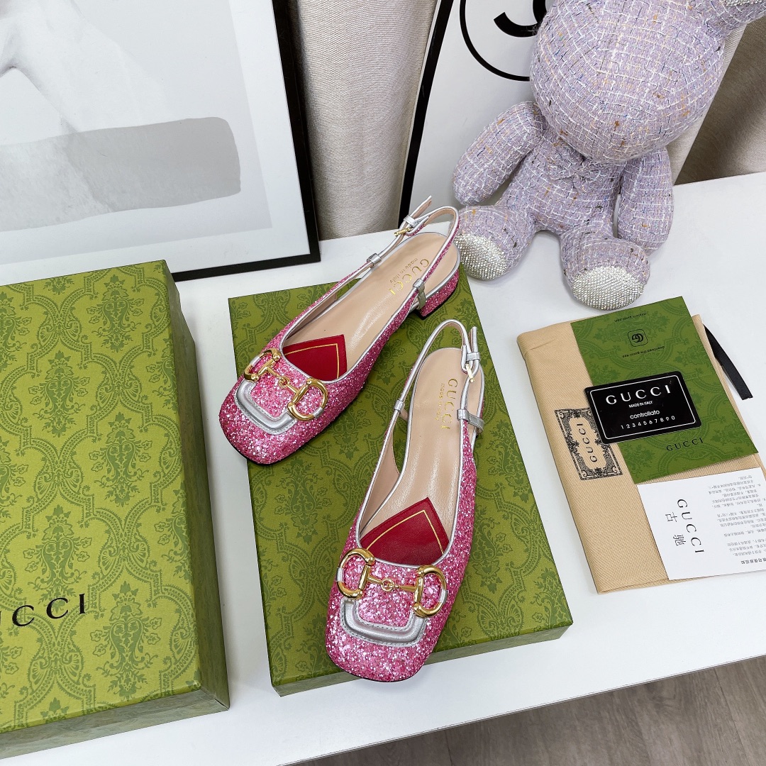 Gvc*1 Lovelight Slingback With Horsebit Silver For Women GG