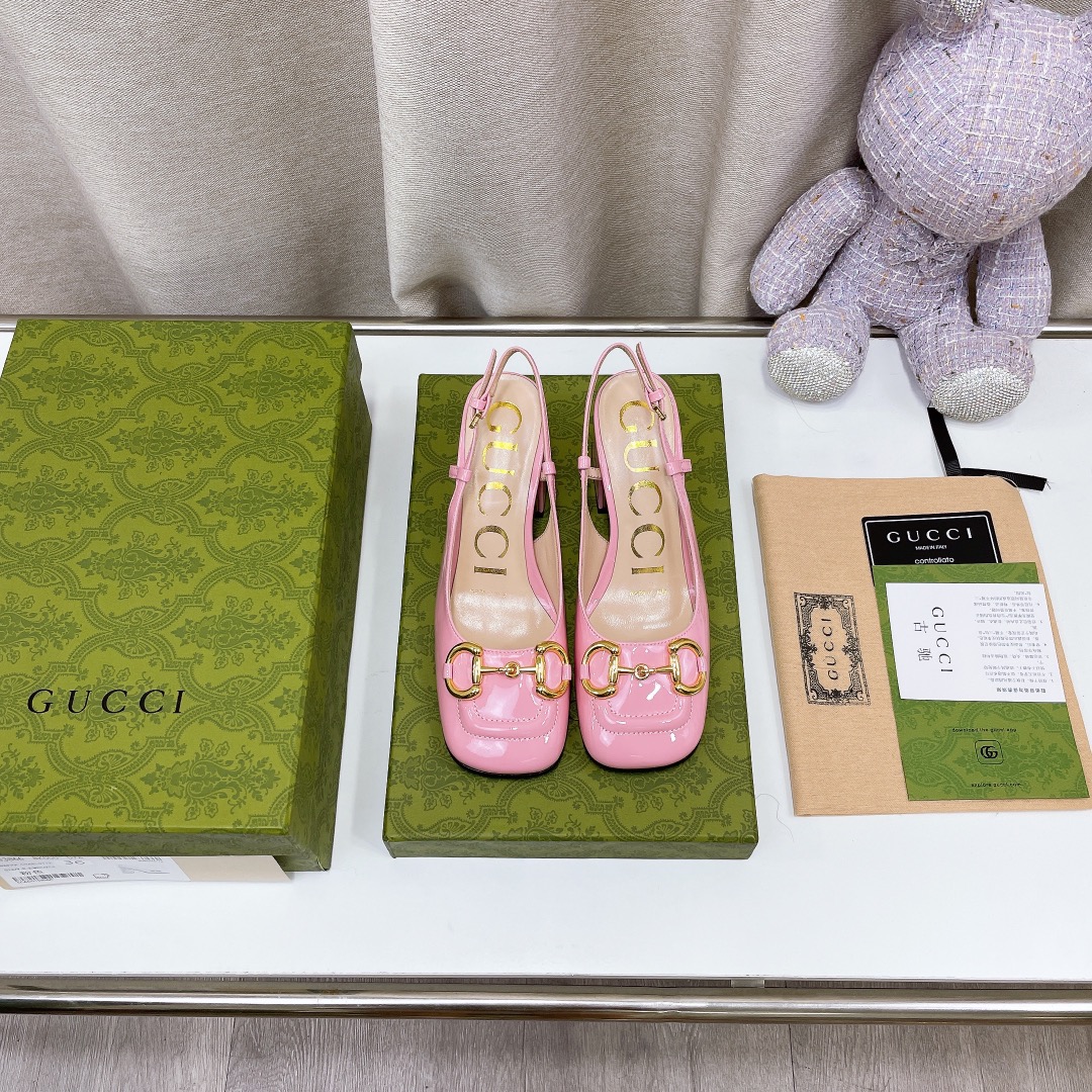 Gvc*1 Women’s Mid-Heel Slingback With Horsebit Light Pink For Women GG 643892 C9D00 6705