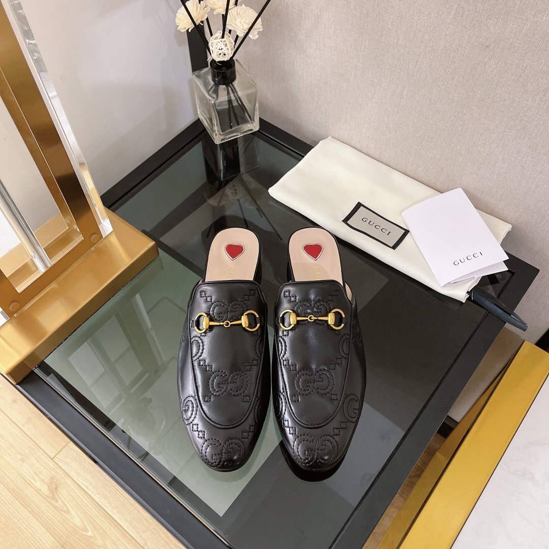 Gvc*1 Women’s GG Matelasse Princetown Slipper Black For Women GG