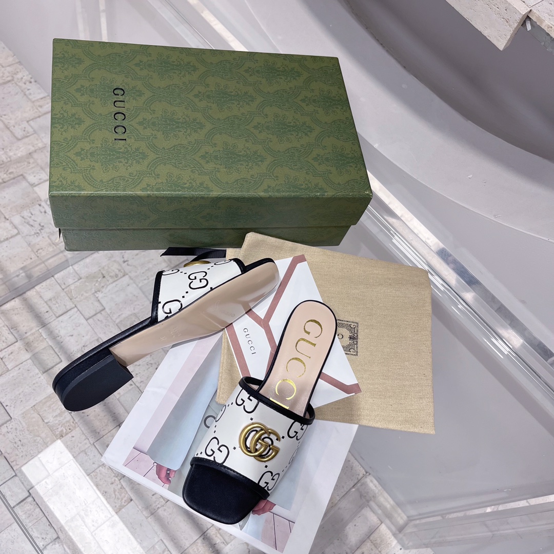 Gvc*1 Women’s GG Raffia Effect Slide Black For Women GG