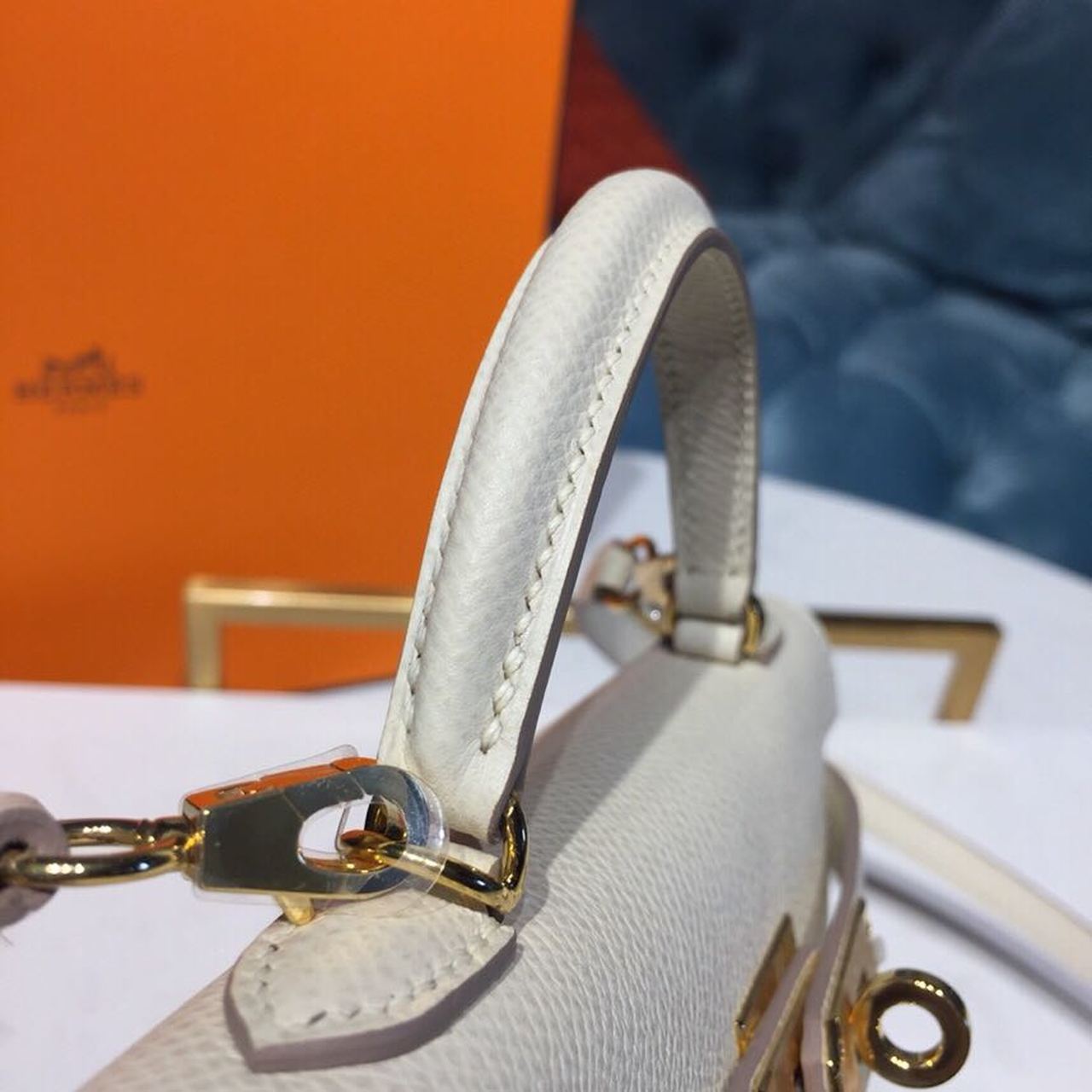 H**me5 Mini Kelly Craie For Women Gold-Toned Hardware 7.5in/19cm