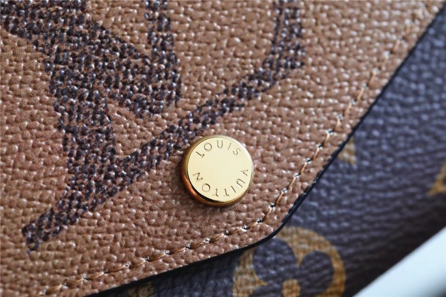 L0vis Vvtt0n Sarah Wallet Monogram and Monogram Reverse Canvas For Women, Women’s Wallets 7.5in/19cm LV M80726