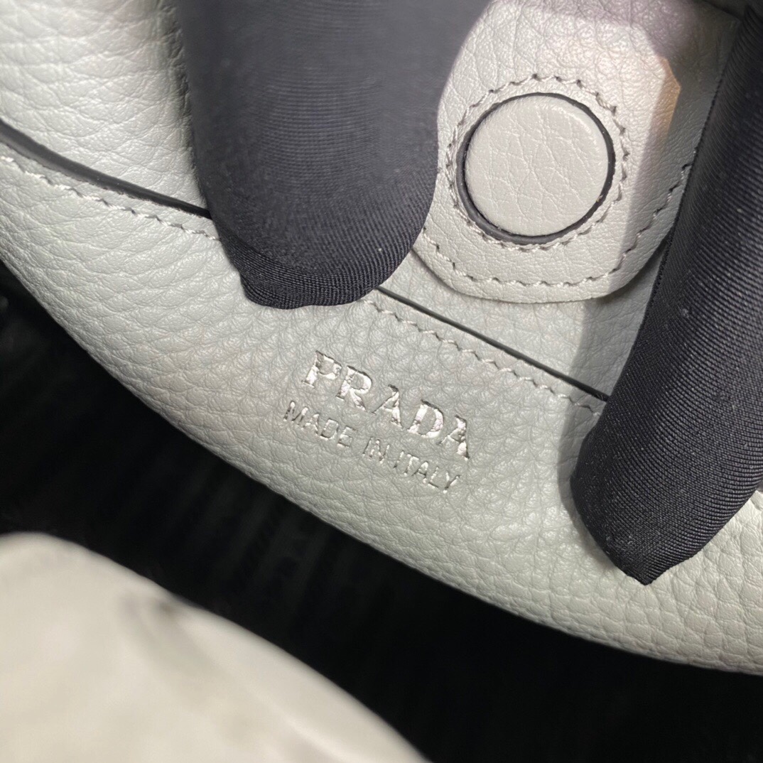 Pra*a Mini Shoulder Bag Grey For Women, Women’s Bags 7.9in/20cm