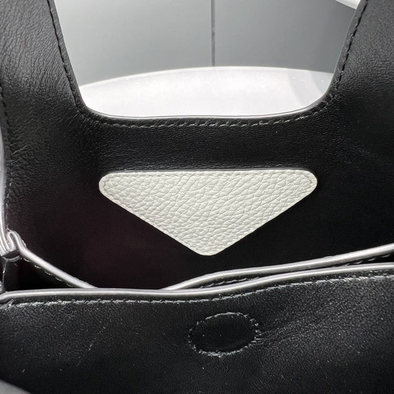 Pra*a Mini Tote White For Women, Women’s Bags 7.5in/19cm