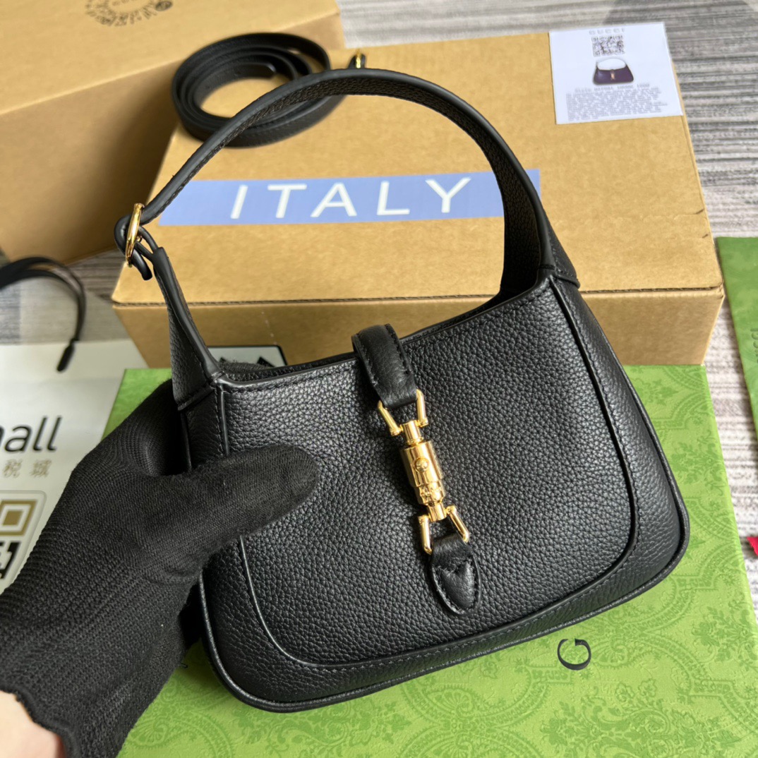 Gvc*1 Jackie 1961 Mini Shoulder Bag Black For Women, Women’s Bags 7.5in/19cm GG ‎637091 10O0G 1000