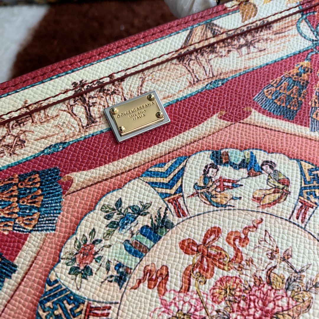 Dolce & Gabbana Medium Sicily Handbag Unique Print Motifs Muticolour For Women 10.2in/26cm DG