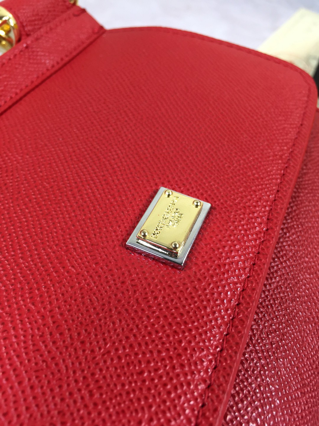 Dolce & Gabbana Medium Sicily Handbag In Dauphine Red For Women 10.2in/26cm DG BB4347A100180303