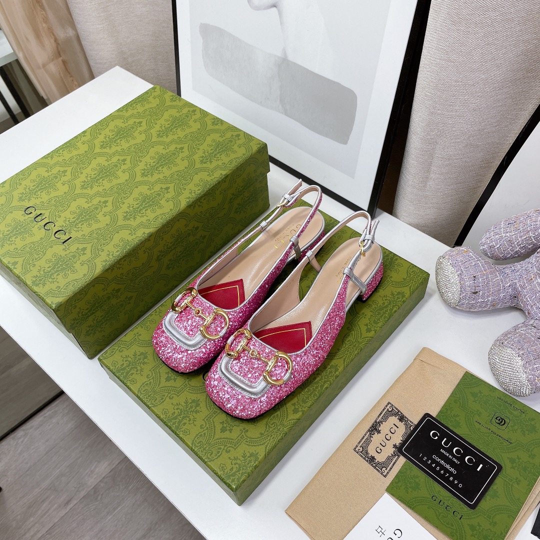 Gvc*1 Lovelight Slingback With Horsebit Silver For Women GG