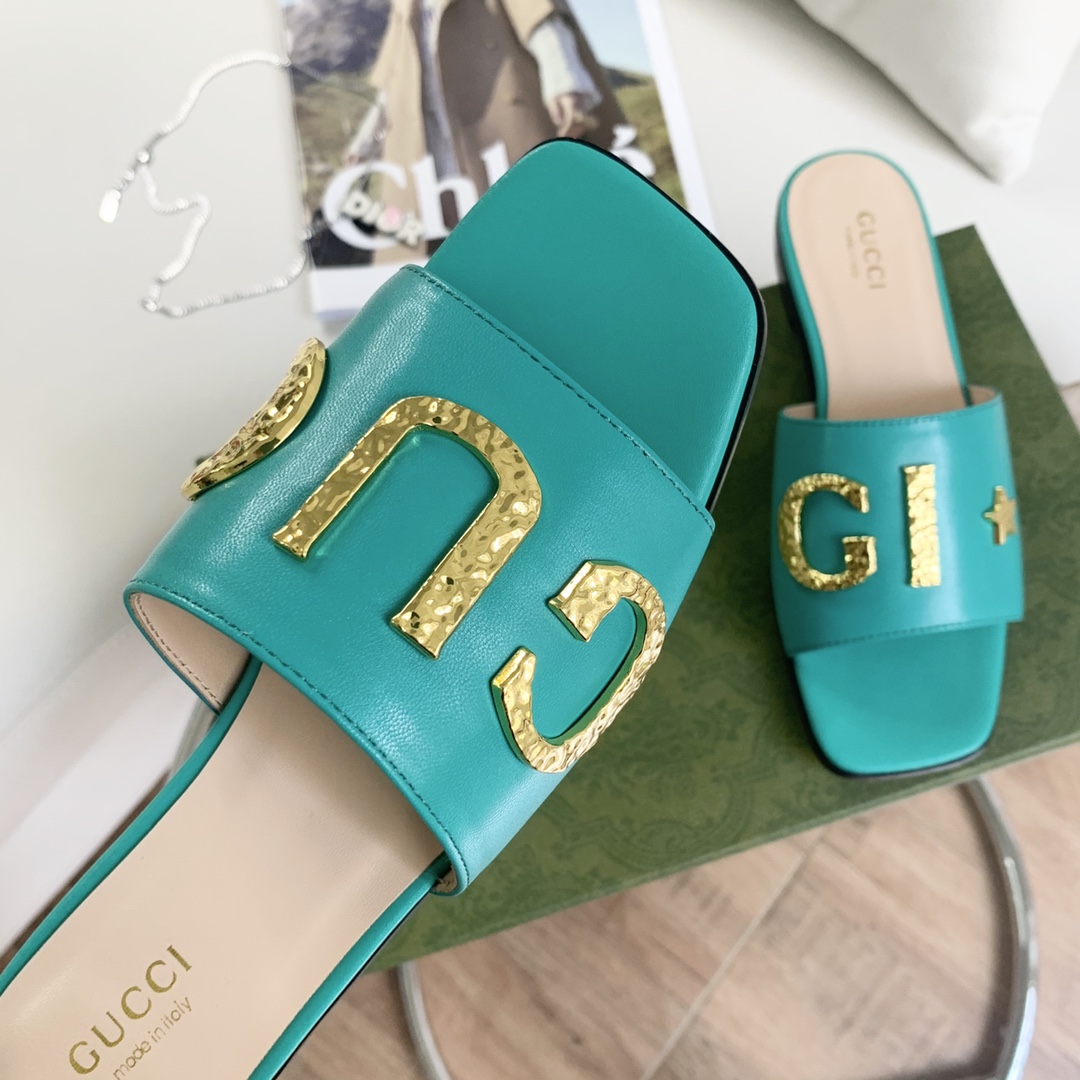 Gvc*1 Women’s ‘Gvc*1’ Slide Jade Green For Women GG 