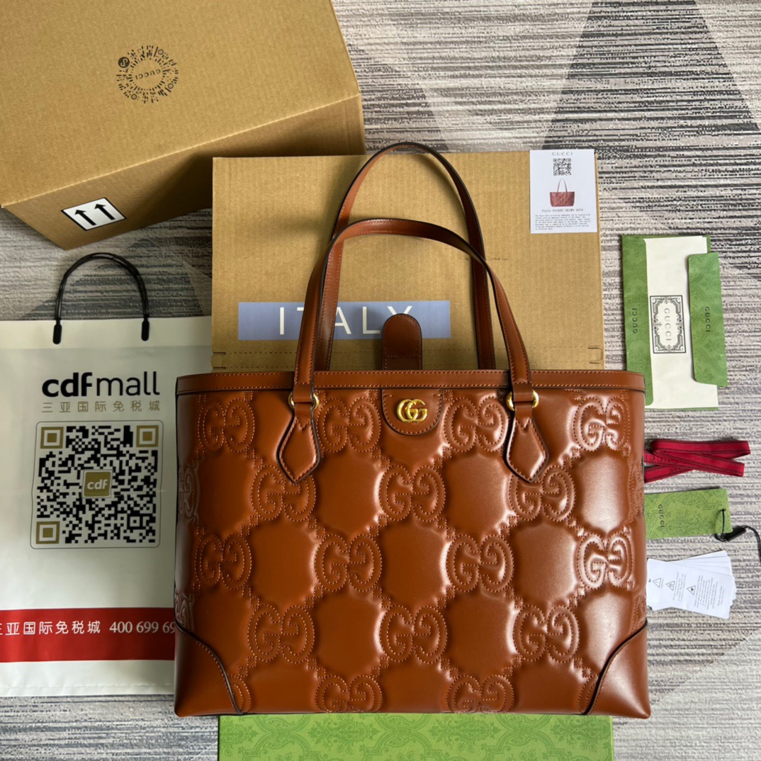 Gvc*1 GG Medium Tote Brown For Women, Women’s Bags 15in/38cm GG ‎‎631685 UM8IG 2546