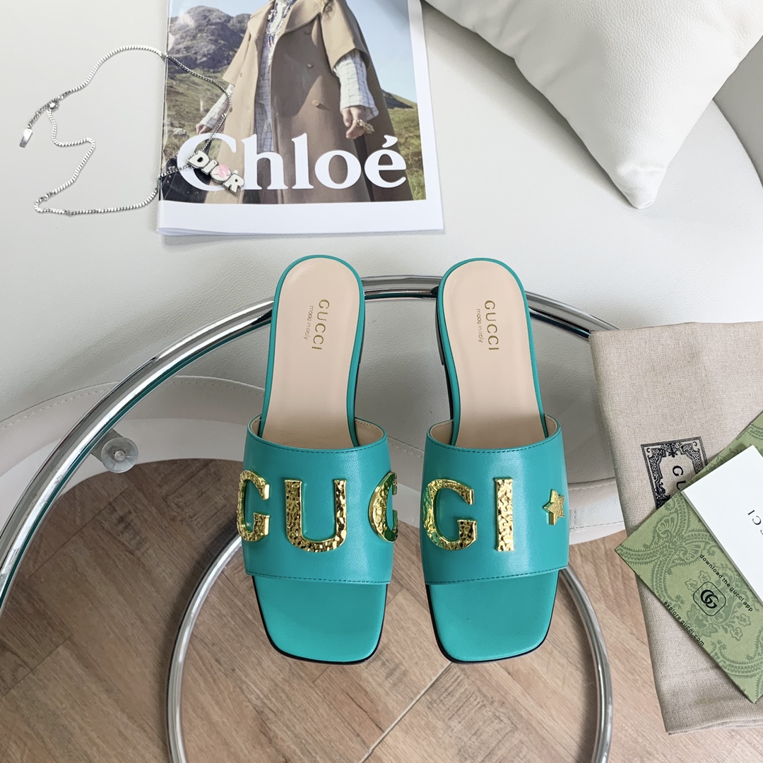 Gvc*1 Women’s ‘Gvc*1’ Slide Jade Green For Women GG ‎
