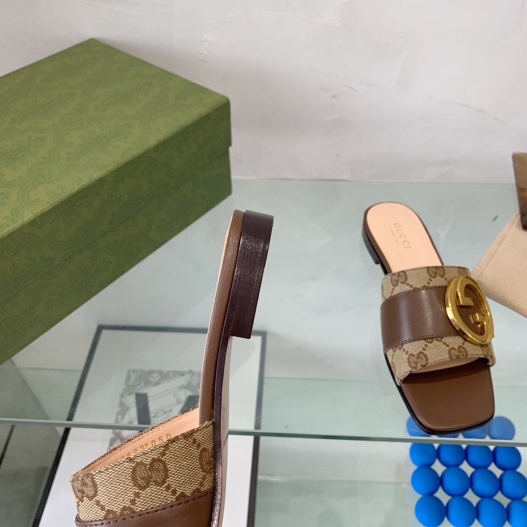 Gvc*1 Blondie Matelasse Canvas Slide Sandal Red For Women GG