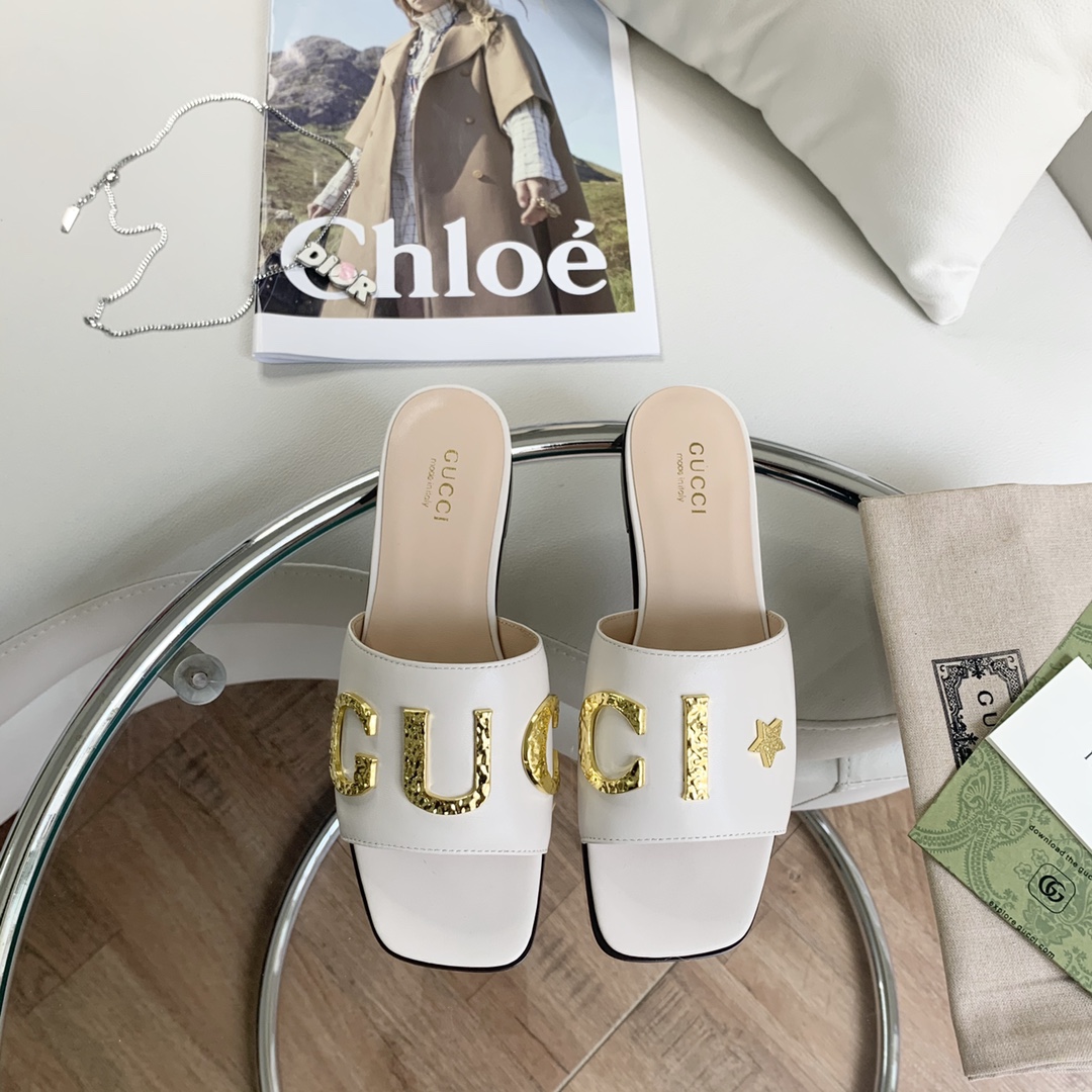 Gvc*1 Women’s ‘Gvc*1’ Slide White For Women GG ‎694858 C9D00 9022