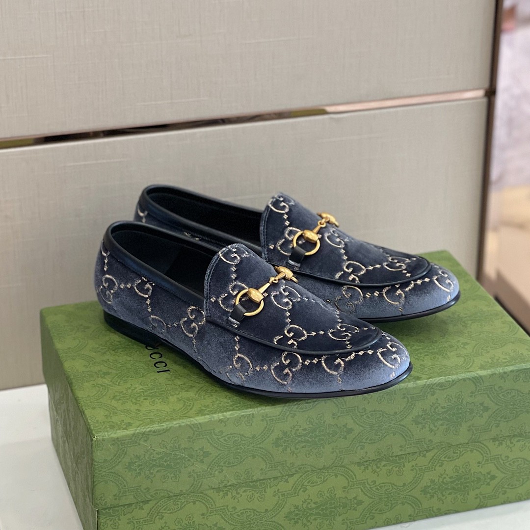 Gvc*1 Men’s Jordan GG Velvet Loafer Blue For Men 430088-9TI90-4286