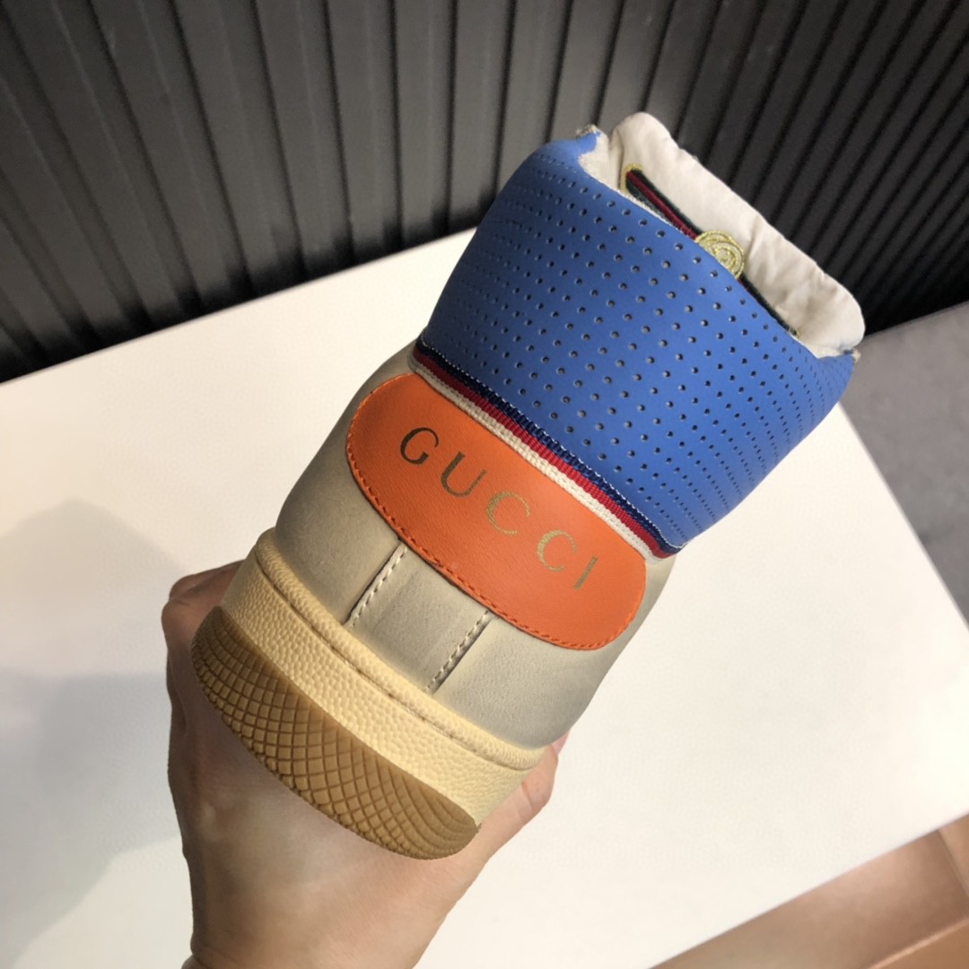 Gvc*1 Women’s Screener Distressed High Top Beige Blue For Women 563730