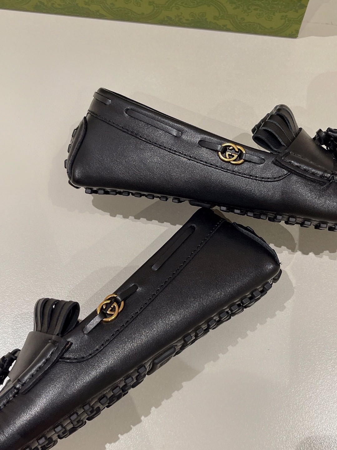 Gvc*1 Men’s Loafer With Driver Interlocking G Black For Men 624699