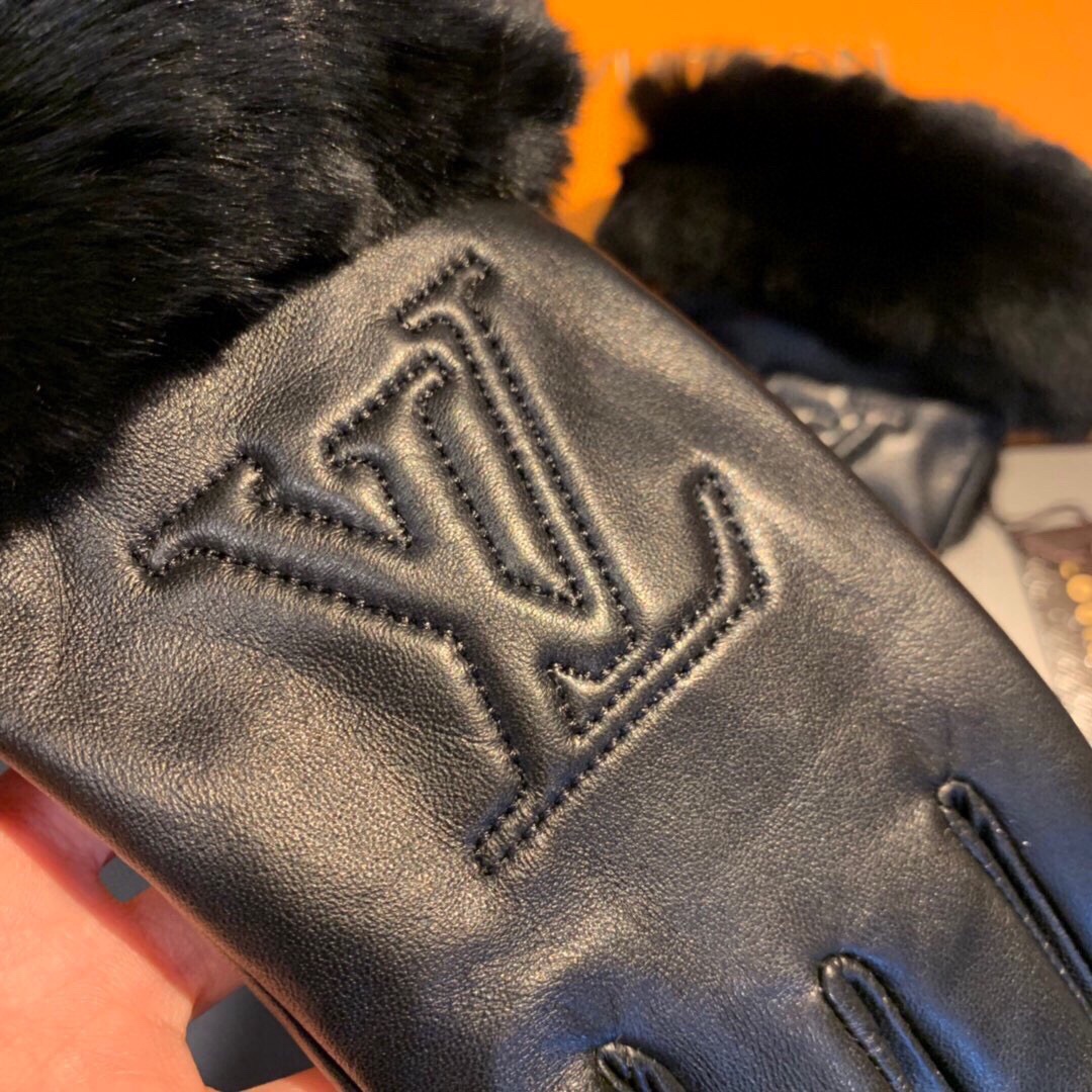 L0vis Vvtt0n Gloves In Black