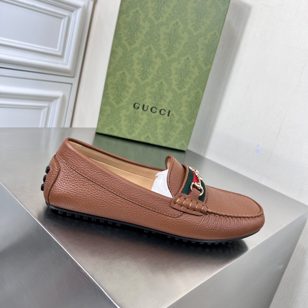 Gvc*1 Men’s Loafers With Web Details Brown For Men 6246981