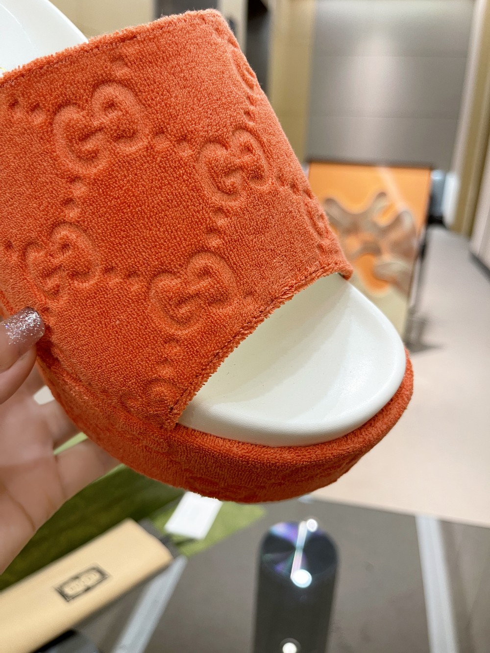 Gvc*1 Women’s GG Platform Sandal Orange For Women GG