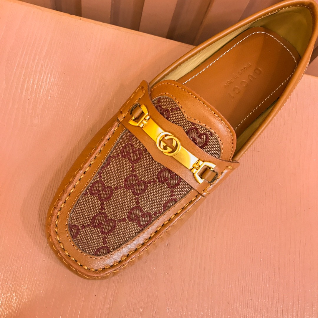Gvc*1 Men’s Loafer With Interlocking GG Horsebit In Brown For Men 655519 1XO20 2872