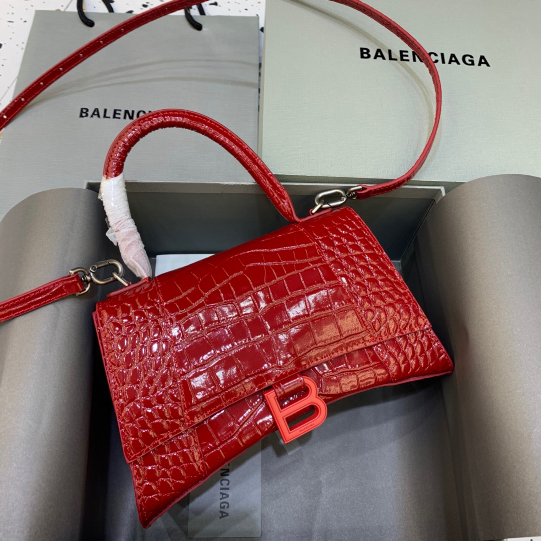 Ba1en*iaga Hourglass Small Handbag In Red, For Women, Women’s Bags 9in/23cm