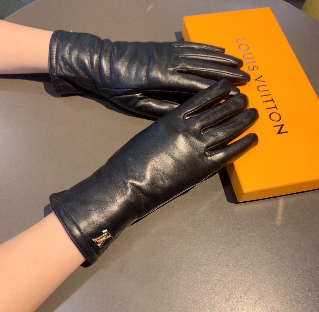 L0vis Vvtt0n Gloves In Black