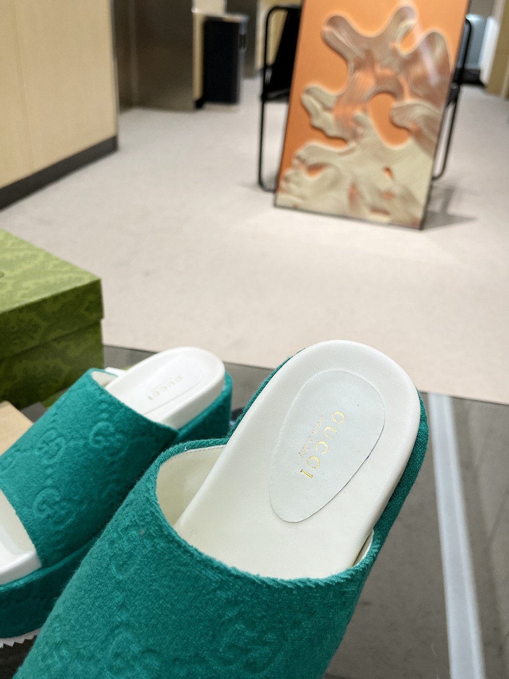 Gvc*1 Women’s GG Platform Sandal Dark Green For Women GG