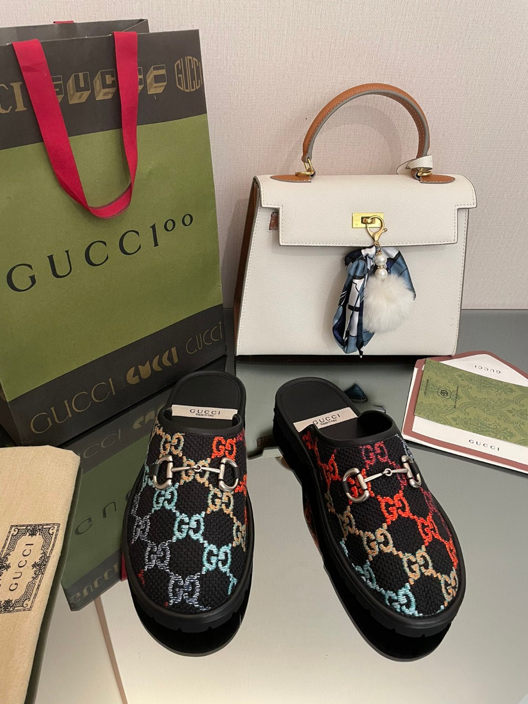 Gvc*1 Men’s GG Slipper With Horsebit Black For Men GG Shoes 694249