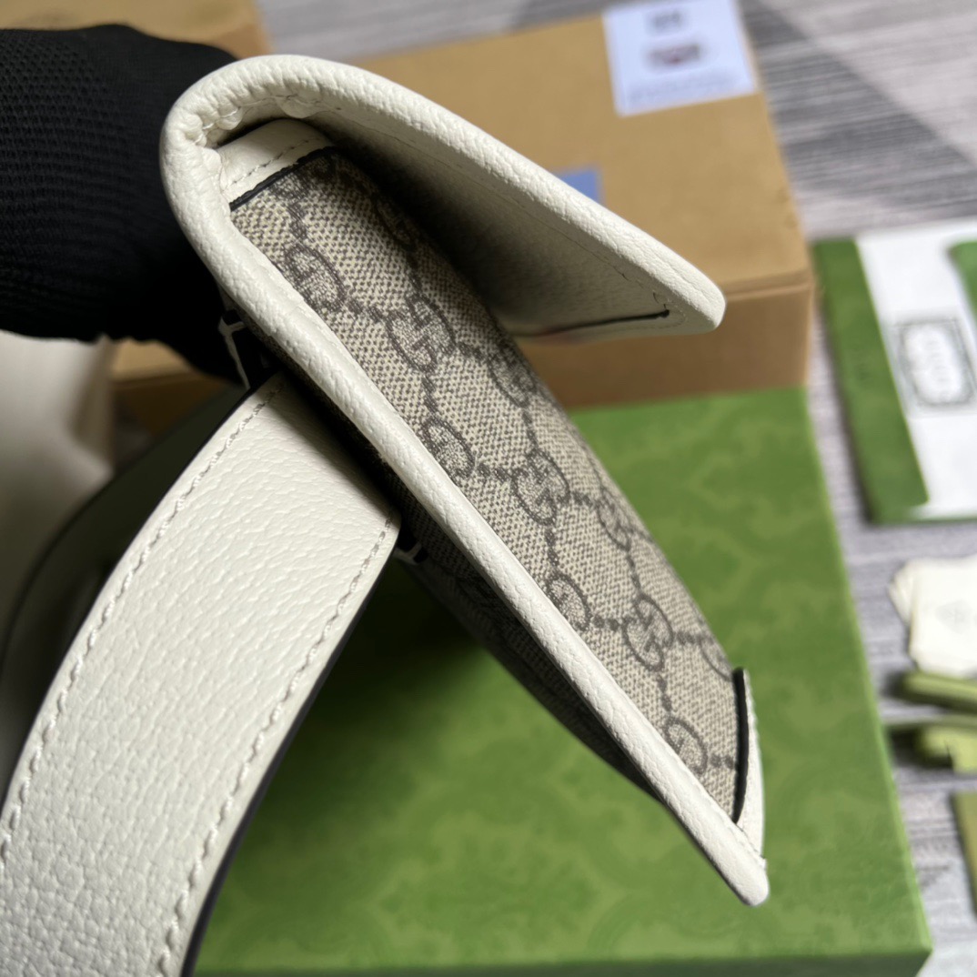 Gvc*1 Ophidia Belt Bag Beige And Ebony GG Svp*me Canvas, A Material With Low Environmental Impact For Men  8.7in/22cm GG 674081 96IWT 9794