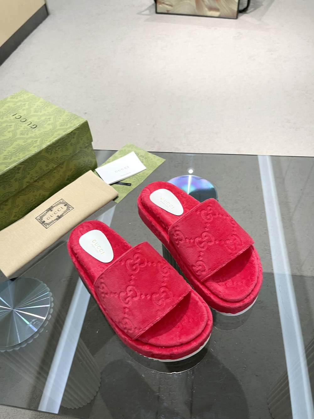 Gvc*1 Women’s GG Platform Sandal Red For Women GG