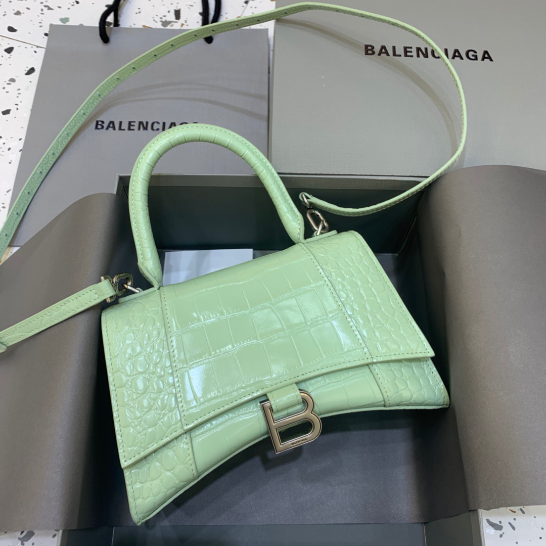 Ba1en*iaga Hourglass Small Handbag In Light Green, For Women, Women’s Bags 9in/23cm