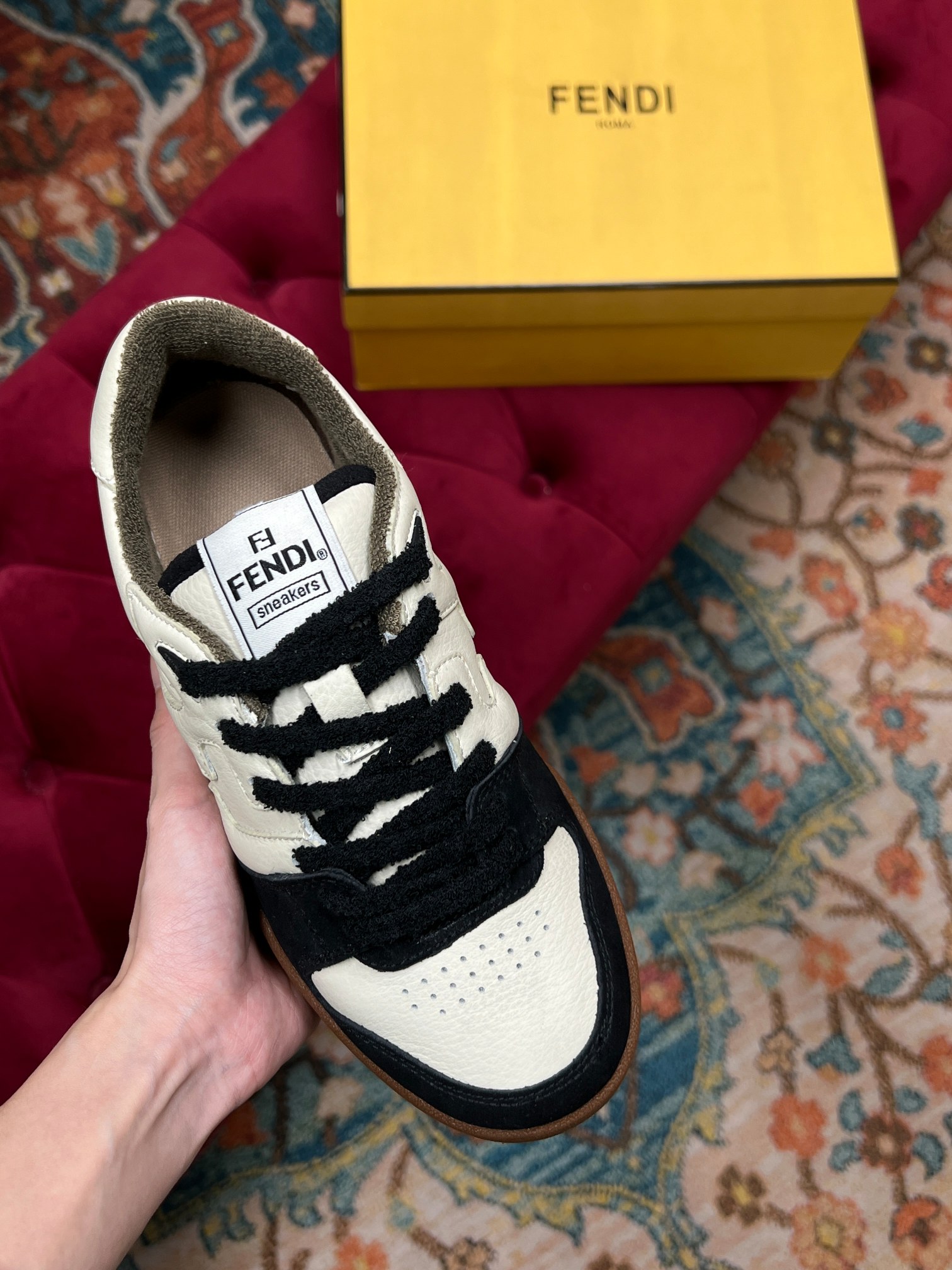 F**di Match Low Tops In Black For Women 8E8252AHH2F1FZB