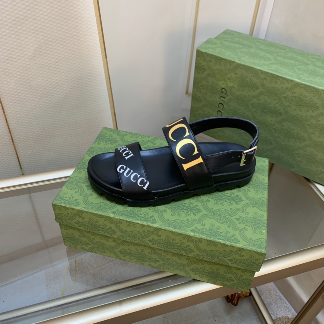 Gvc*1 Women’s Tiger And Buckle Sandal Black For Women GG