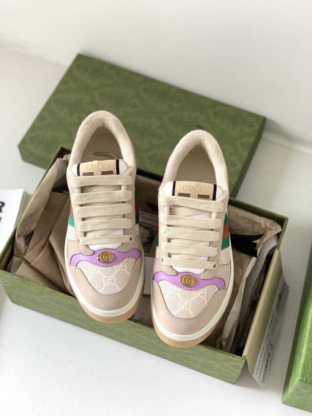 Gvc*1 Women’s Screener Sneaker Beige For Women 546551-HVKI0-9765